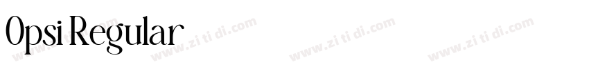 Opsi Regular字体转换